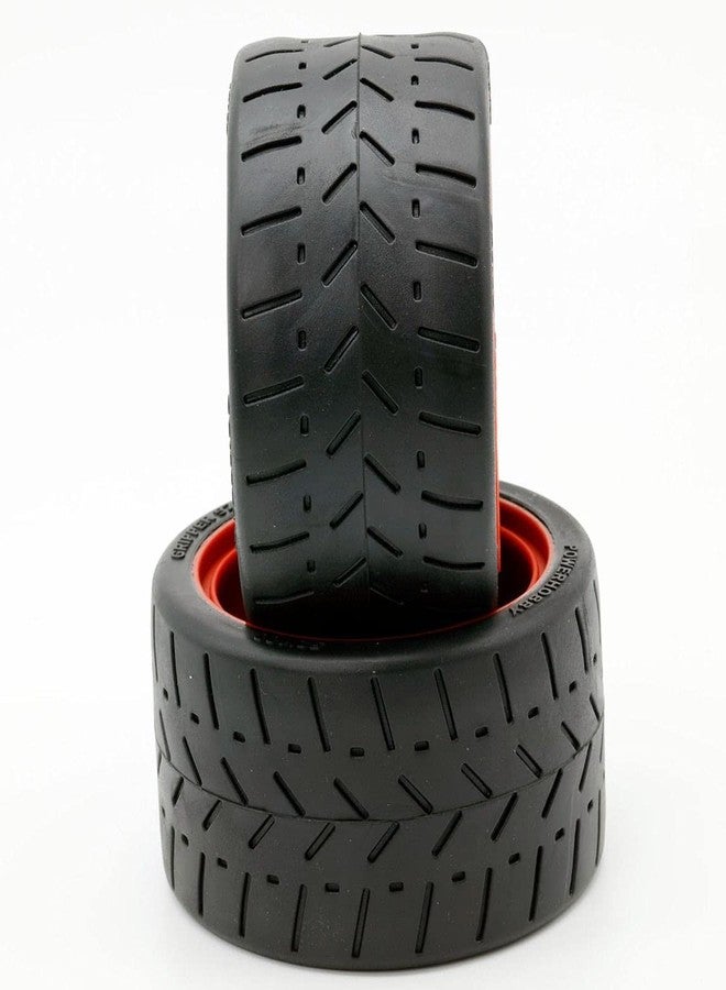 Power Hobbies Powerhobby 1/8 Gripper 54/100 Belted Mounted Rear Tires/Wheels 17mm (2) Arrma Felony/Infraction/Limiitless (Red) - Image 2